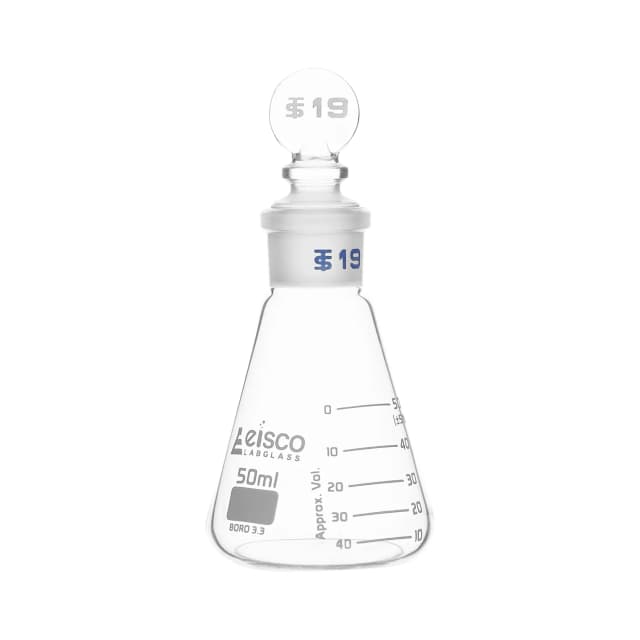 Flasks - Conical Erlenmeyer with Penny Head Stopper ,ASTM,Capacity 50ml