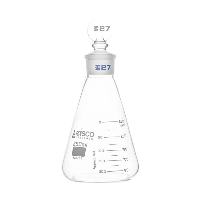Flasks - Conical Erlenmeyer with Penny Head Stopper ,ASTM,Capacity 250ml