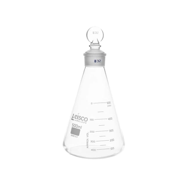 Flasks - Conical Erlenmeyer with Penny Head Stopper ,ASTM,Capacity 500ml
