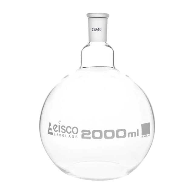 Flasks - Boiling Flat Bottom with Short Neck and Interchangeable Joint,ASTM,Capacity 2000ml,24/40