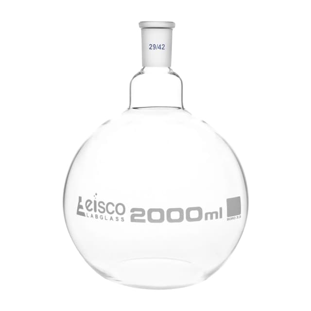 Flasks - Boiling Flat Bottom with Short Neck and Interchangeable Joint,ASTM,Capacity 2000ml,29/42