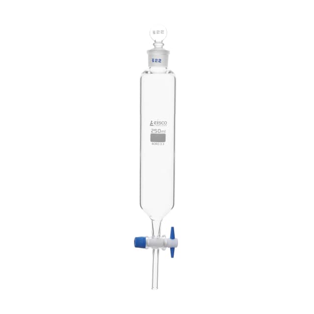 Dropping Funnel - PTFE Key Stopcock and Glass Stopper - ASTM, Capacity 500ml