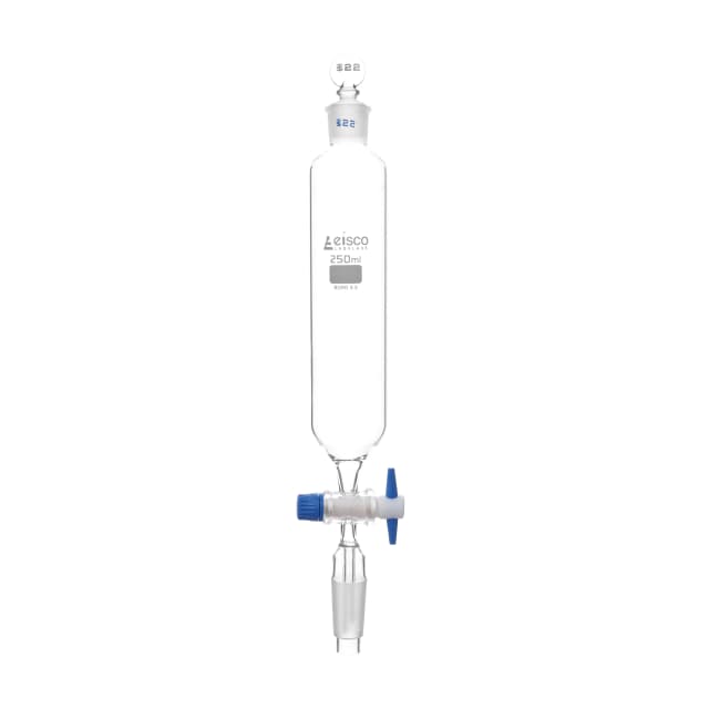 Dropping Funnel - PTFE Key Stopcock, Stem with Cone, plastic Stopper - ASTM, Capacity 250ml,24/40