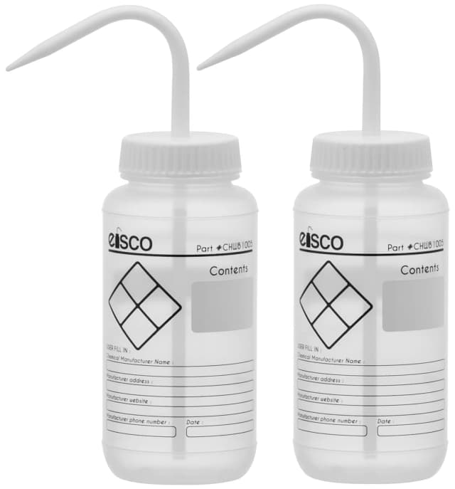 Premium Wash Bottles - Wide Neck, Blank Label,Capacity 500ml