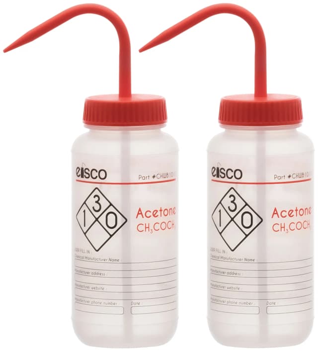 Premium Wash Bottles - Wide Neck, 4 - Color,Capacity 500ml,Acetone