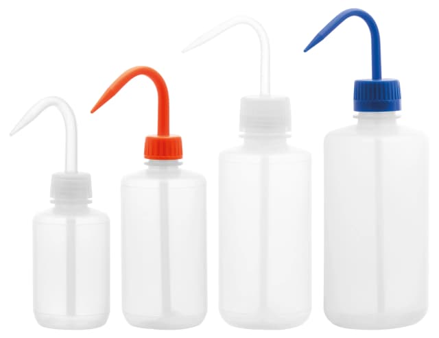 Wash Bottles (LDPE)Premium, narrow neck,colored top,1000 ml