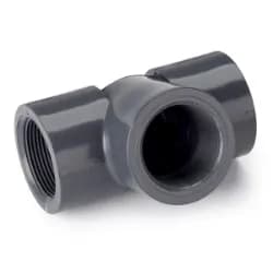 TEE, PVC, 80,THD,1+1/