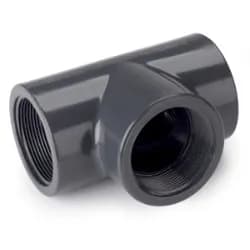 TEE, PVC, 80,THD, 2