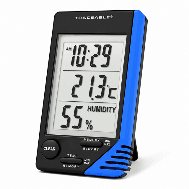 Traceable®  control company TERMOHIGROMETRO C/RELOJ, MIN/MAX 0-40ºC, 20-90%RH