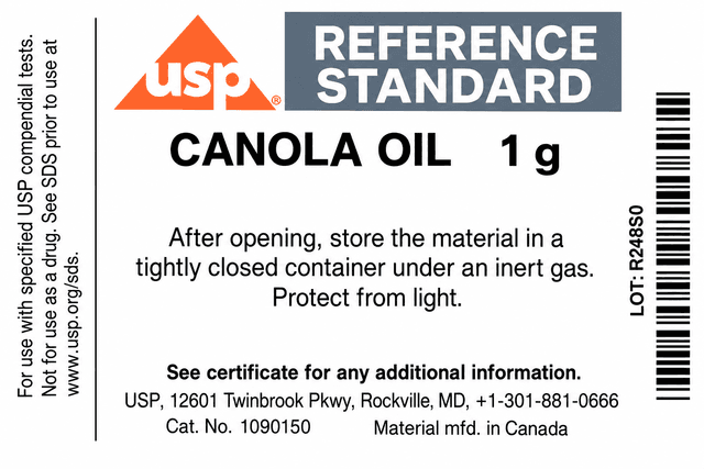 USP Canola Oil United States Pharmacopeia (USP) Reference Standard Vial de 1g