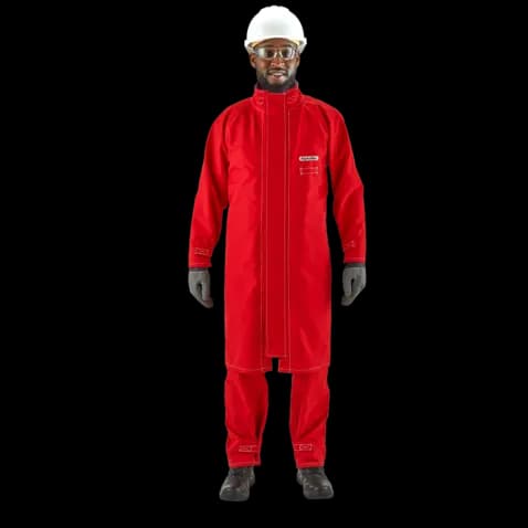 ALPHATEC 66663 COAT RED POLY SIZE L