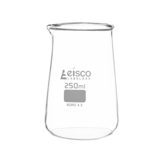 Beaker Glass-Phillip Pattern, Conical form with spout, 250ml.