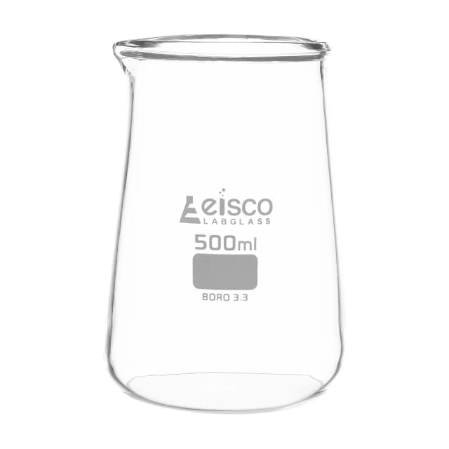 Beaker Glass-Phillip Pattern, Conical form with spout, 500ml.
