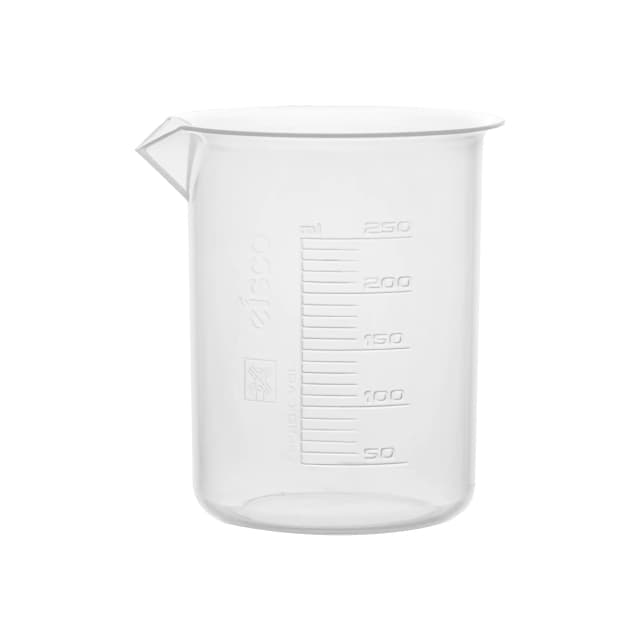 Beaker - Euro Design, Polypropylene, 250 x 10ml.