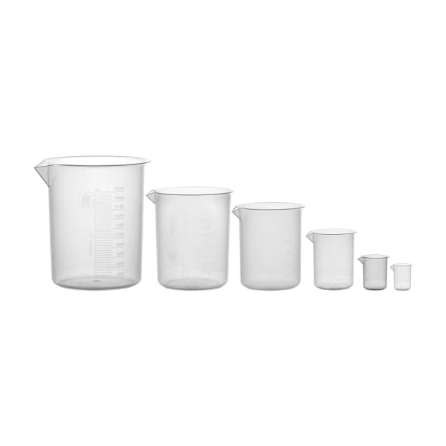Beaker - Euro Design, Polypropylene, Set of 5 (CH0137A to CH0137E)