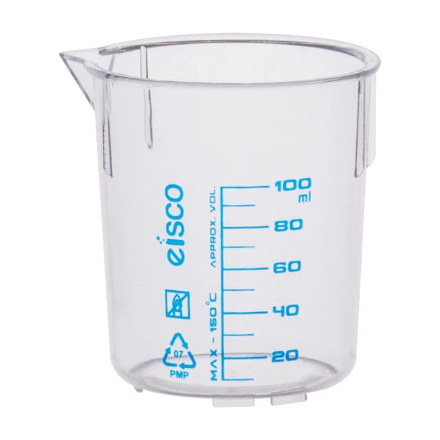Beaker - TPX, Low form with spout,100 x 5ml.