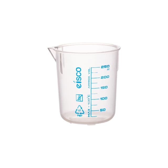 Beaker - TPX, Low form with spout,250 x 25ml.