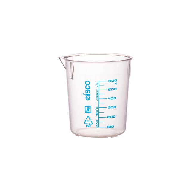 Beaker - TPX, Low form with spout,600 x 50ml.