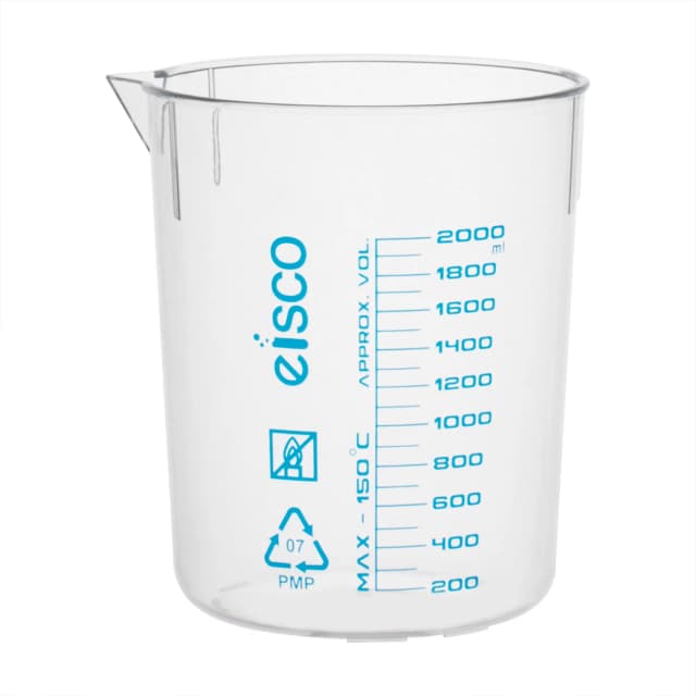 Beaker - TPX, Low form with spout,2000 x 100ml.