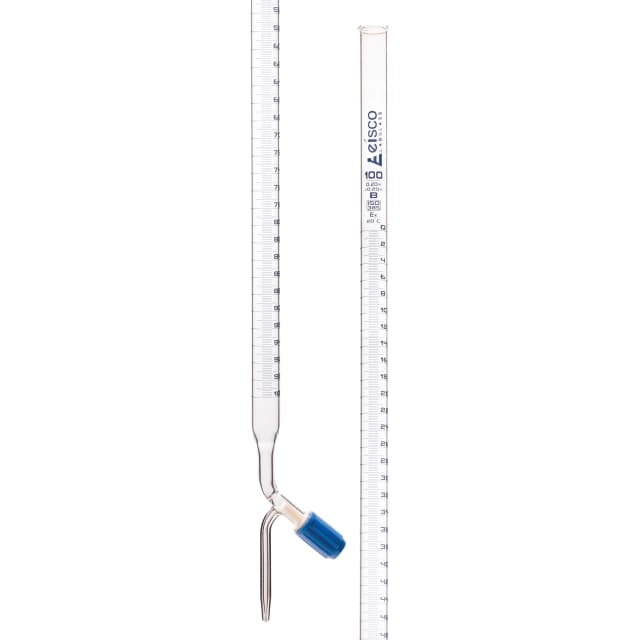 Burettes - PTFE Rotaflow stopcock, capacity 100ml, Sub. Div. 0.20ml Tolerance ± 0.20ml, class 'B', Blue Graduation
