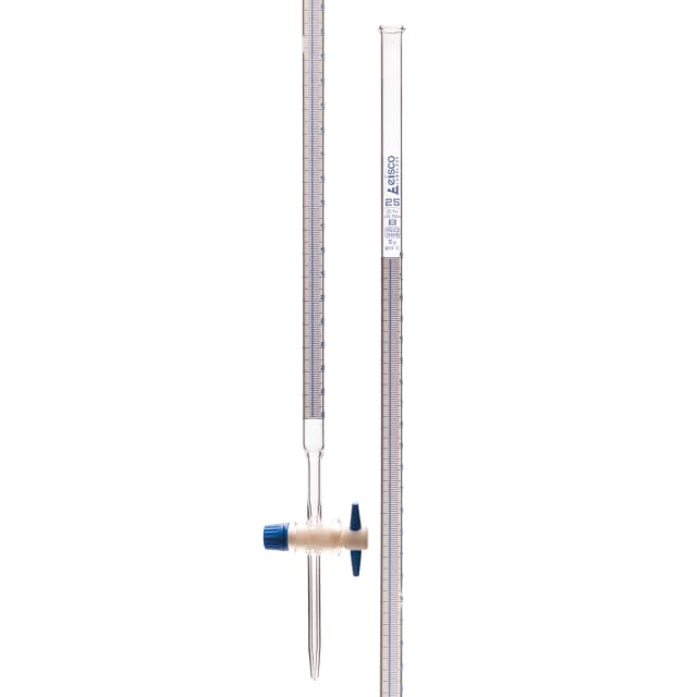 Burettes Schellbach-PTFE key stopcock, capacity 25ml, Sub. Div. 0.10ml Tolerance ± 0.10ml, class 'B'