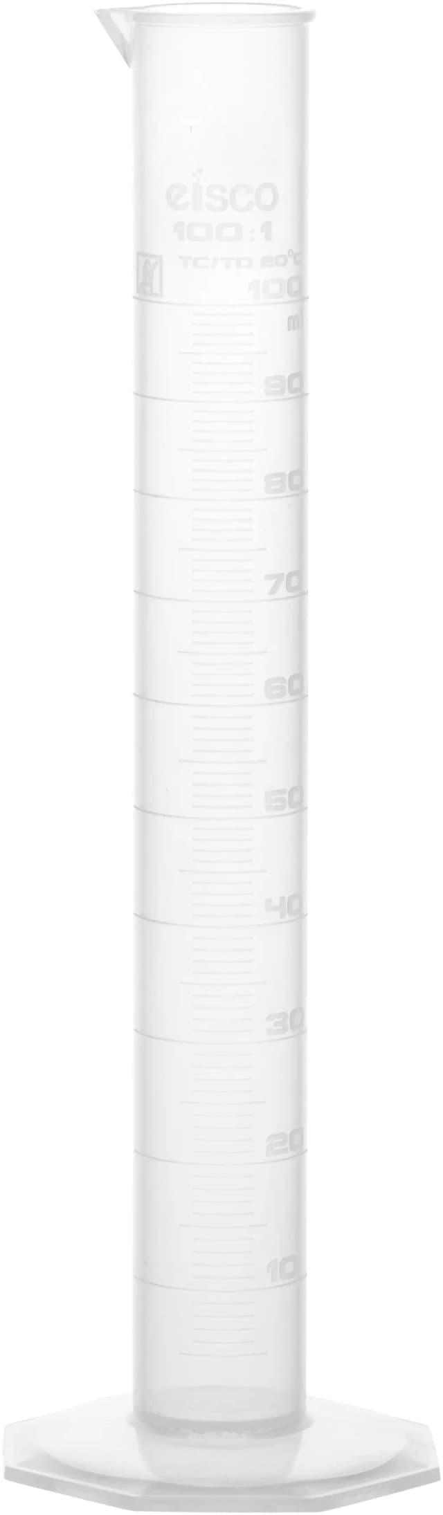 Cylinder Measuring Graduated-Octagonal base, cap. 50ml, Class B,Polypropylene