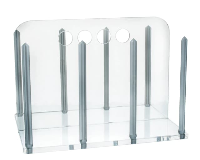 Petri Dish Rack for 90mm, Clear Acrylic