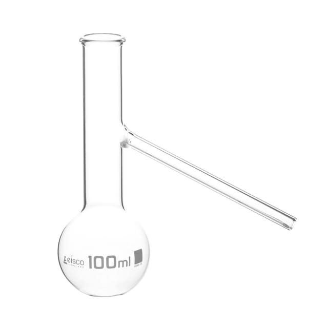 Flask Distilling with side arm 500ml., round bottom with side arm, borosilicate glass