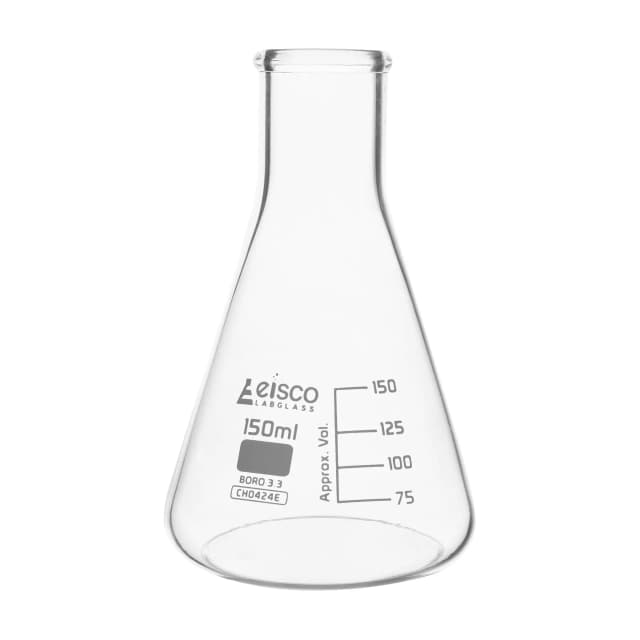 Flask Conical 150ml, narrow neck, borosilicate glass