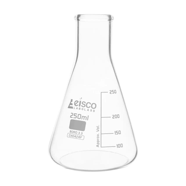Flask Conical 250ml, narrow neck, borosilicate glass