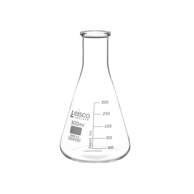Flask Conical 300ml, narrow neck, borosilicate glass