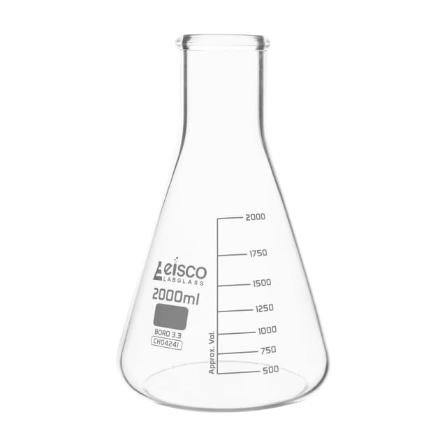 Flask Conical 2000ml, narrow neck, borosilicate glass