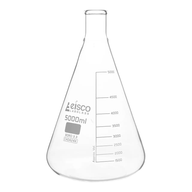Flask Conical 5000ml, narrow neck, borosilicate glass