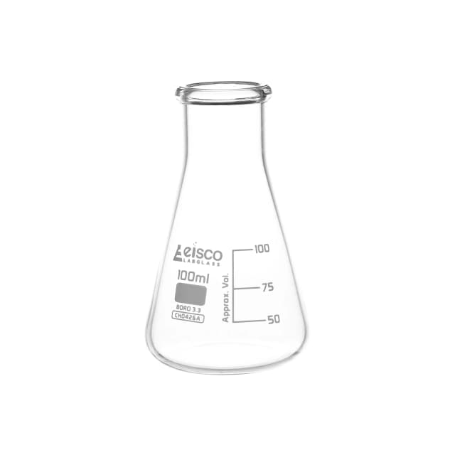 Flask Conical 100ml, wide neck, borosilicate glass