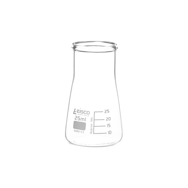 Flask Conical 25ml, wide neck, borosilicate glass