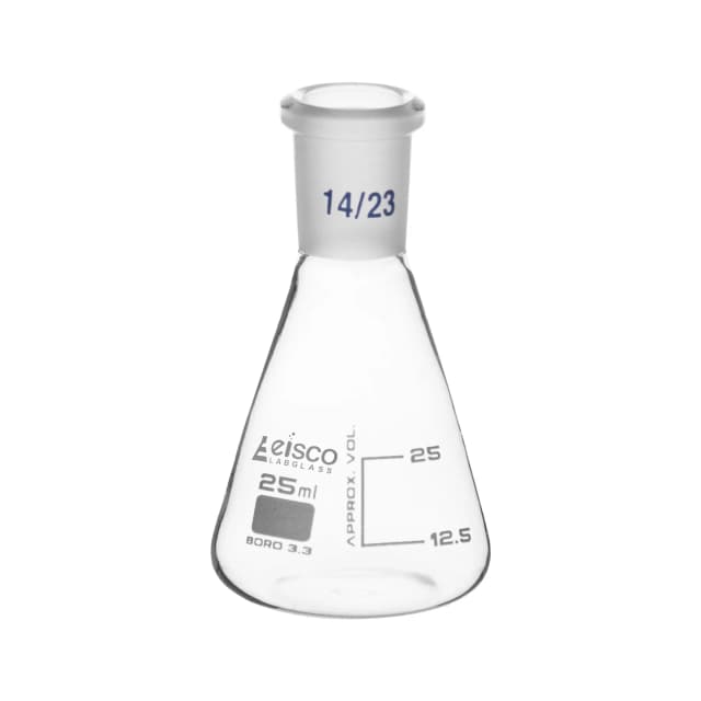 Flask Conical 25ml, Socket size 14/23, narrow neck, with interchangeable joint, borosilicate glass