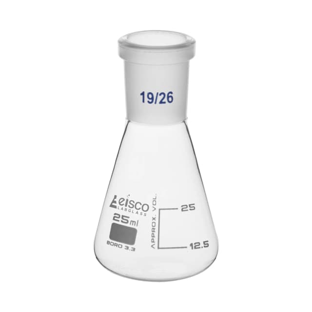 Flask Conical 25ml, Socket size 19/26, narrow neck, with interchangeable joint, borosilicate glass