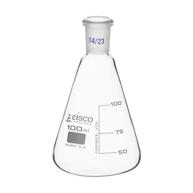 Flask Conical 100ml, Socket size 14/23, narrow neck, with interchangeable joint, borosilicate glass