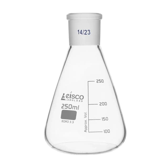 Flask Conical 250ml, Socket size 14/23, narrow neck, with interchangeable joint, borosilicate glass