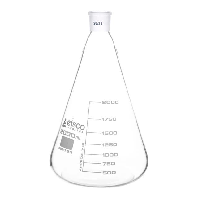Flask Conical 2000ml, Socket size 29/32, narrow neck, with interchangeable joint, borosilicate glass