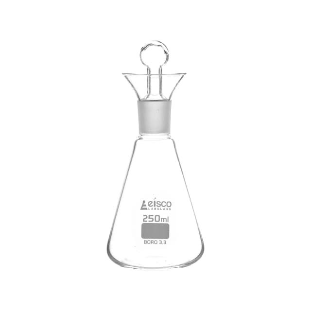 Flask Iodine, cap. 250ml, with interchangeable stopper, Socket size 29/32, borosilicate glass