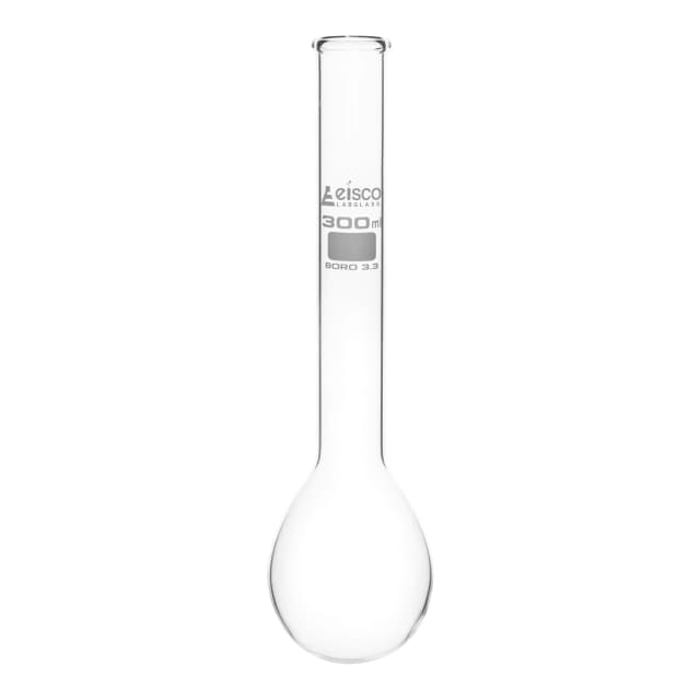 Flask Kjedahl, cap. 300ml., long neck, round bottom, borosilicate glass