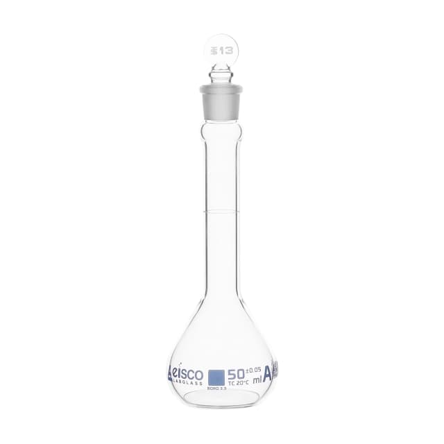 Flask Volumetric With Solid Glass Stopper ASTM-E288 STD Class A 10 ml Stopper no.9, White Printing