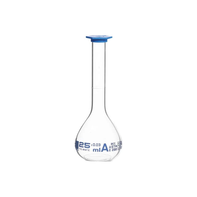 Flasks Volumetric Snap Cap Class A 25 ml, Blue Printing