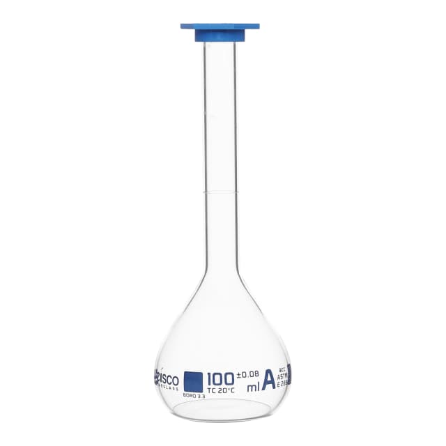 Flasks Volumetric Snap Cap Class A 100 ml, White Printing