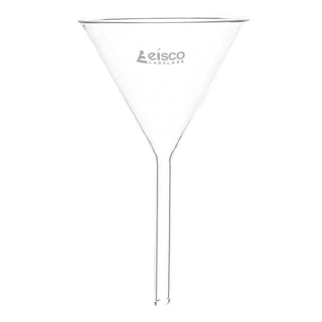 Filter Funnel, 85mm - 60º Angle - Plain Stem, 9mm - Borosilicate Glass - Eisco Labs