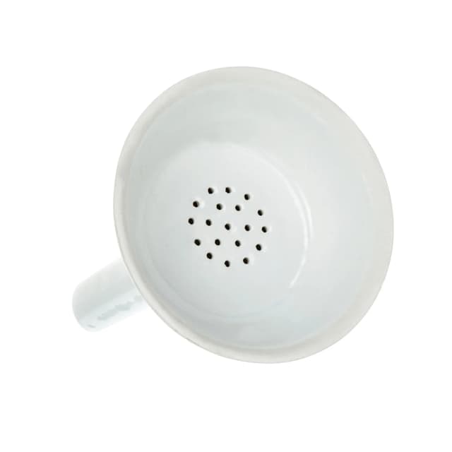 Funnel Hirsch 7.5cm., glazed with fixed perforated plate