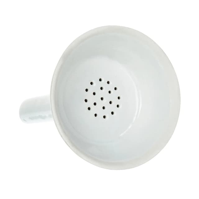 Funnel Hirsch 10cm., glazed with fixed perforated plate