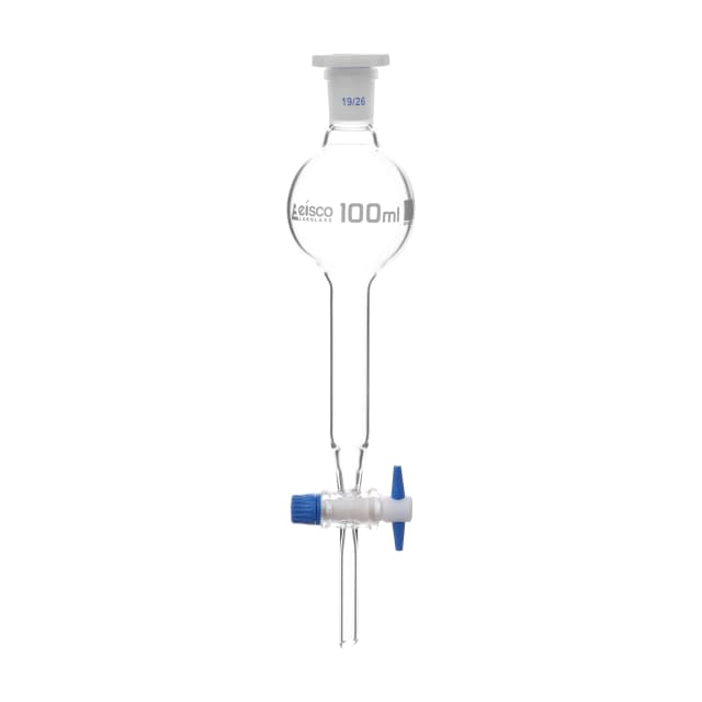 Funnel Separating - Gilson, cap. 100ml, Socket size 19/26, borosilicate glass with PTFE key stopcock