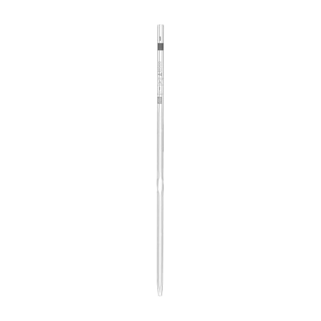 Pipette class 'A' 1ml, Borosilicate glass, White Printing bulb form, Blue